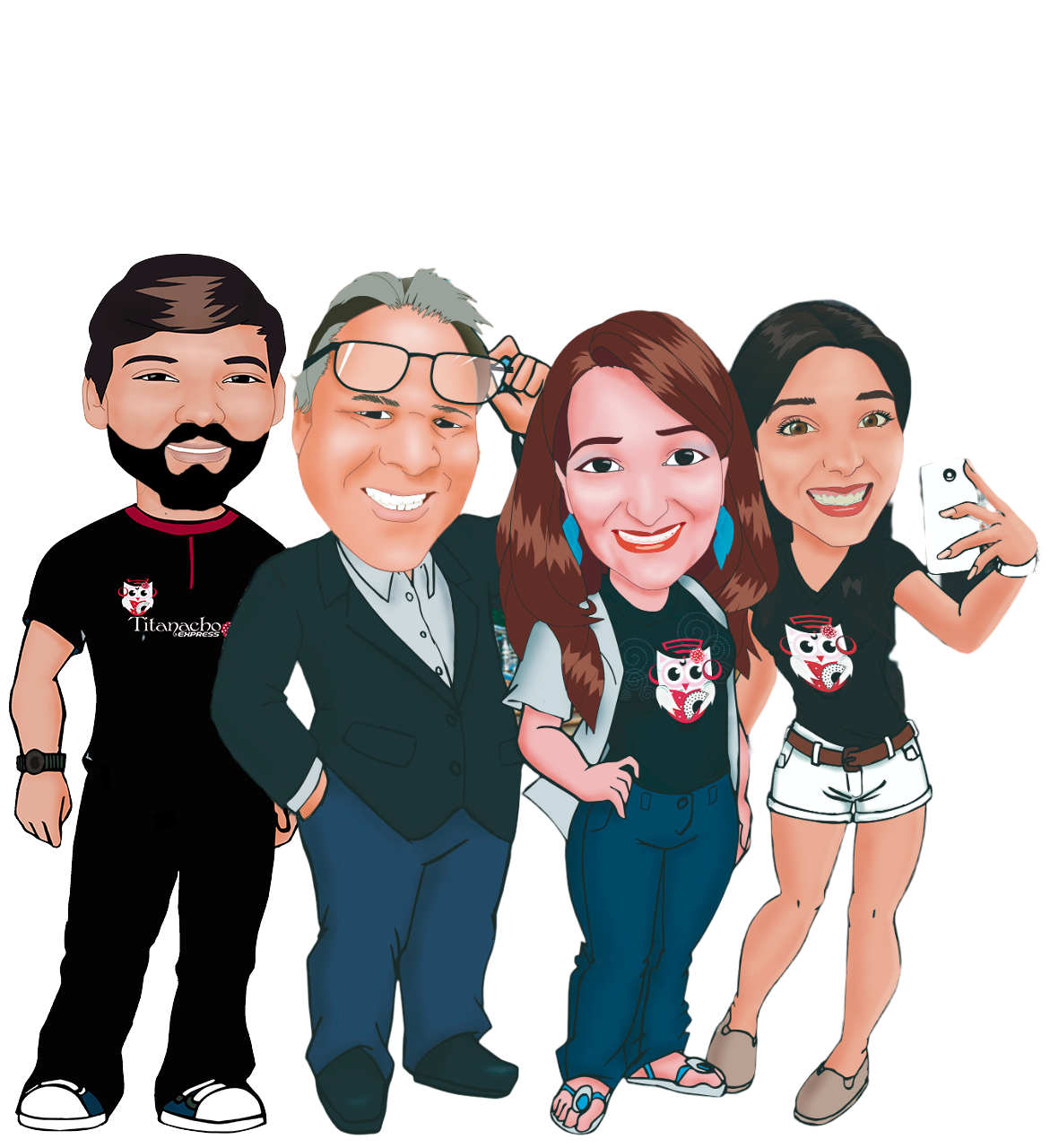 Soledad, Heliodoro y su familia, fundadores de Titanacho Express en Sevilla